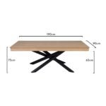 Outlet - Amelia Whitewash Wood Non Extending Dining Table - Black Legs - Image 7
