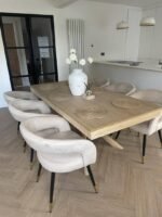Outlet - Amelia Whitewash Wood Non-Extendable Dining Table - Image 2