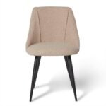 Outlet - Amy Dining Chair - Set of 2 - Boucle with Black Legs - Image 4