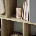 Anderson Cube Storage Unit - Oak Effect with Grey Cupboards - Image 4