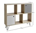 Anderson Cube Storage Unit - Oak Effect with Grey Cupboards - Image 6