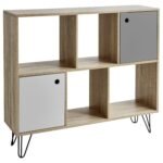 Anderson Cube Storage Unit - Oak Effect with Grey Cupboards - Image 5