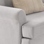 Annabelle Chaise Corner Sofa - Cloud Grey with Pale Oak Legs - Image 3