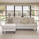 Outlet - Annabelle Corner Sofa With Chaise Natural Ivory With Dark Oak Legs - Image 9
