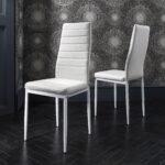 Anya Glass Dining Table Set - 4 Seater - White - Image 5