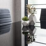 Outlet - Anya Glass Dining Table Set - 6 Seater - Anya Black Faux Leather Chairs - Image 3