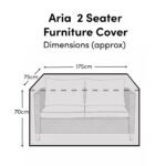 Rectangular Rain Cover 175x75x70cm - Rowan 2 Seater Sofa - Aria 2 Seater Sofa - Image 2