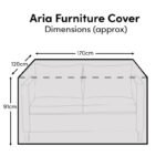 Aria 2-Seater Sofa Furniture Cover - 170x120x91cm