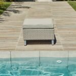 Aria 7 Seater Rattan Garden Sofa Set with Footstool & Coffee Table - Light Grey - Image 8