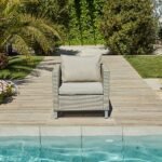 Aria 7 Seater Rattan Garden Sofa Set with Grey Lean Over Parasol - Light Grey - Image 6