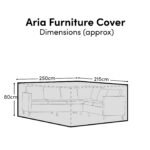 Rectangular Rain Cover 250x215x80cm - Aria Corner Sofa Set - Shiro Corner Sofa Set