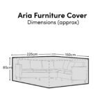 Aria Corner Set Furniture Cover - 225x150x85cm