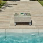 Aria 6 Extended Garden Corner Sofa with Coffee Table - Light Grey - Image 4