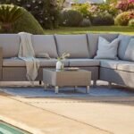 Aria Rattan Garden Coffee Table - Light Grey - Image 2