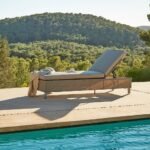 Outlet - Aria Rattan Garden Sun Lounger - Light Grey - Image 2