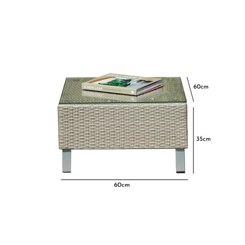 Aria Rattan Grey Coffee Table