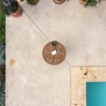 Ashby 6 Seater Round Wooden Garden Dining Set with Arms & Grey Parasol - 130cm - Image 11