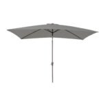 Ashby 6 Seater Wooden Rectangular Garden Dining Set with Grey Parasol - 150cm - Image 12