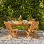 Ashby 4 Seater Wooden Rectangular Garden Dining Set - 120cm