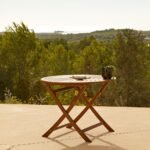Outlet - Ashby 4 Seater Wooden Round Folding Garden Dining Table - 100Cm