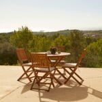 Outlet - Ashby 4 Seater Wooden Round Folding Garden Dining Table - 100Cm - Image 4