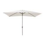 Ashby 6 Seater Wooden Garden Dining Set & Cream Parasol - 150cm - Image 9