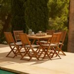 Ashby 6 Seater Wooden Rectangular Garden Dining Set - 150cm