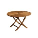 Outlet - Ashby 6 Seater Wooden Round Folding Garden Dining Table - 130cm - Image 10