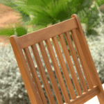 Ashby Wooden Armless Garden Folding Chairs - Set of 2 - Image 3