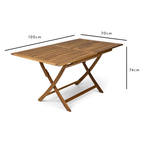 Ashby solid wood folding garden table
