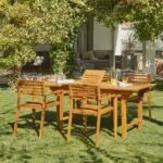 Aspen 4 Seater Wooden Extendable Garden Dining Set