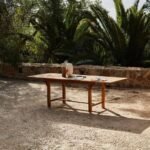 Aspen 6 Seater Wooden Extendable Garden Dining Set with Cushions - Grey LED Premium Parasol - Image 3