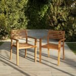 Aspen 6 Seater Wooden Extendable Garden Dining Set with Cushions - Grey LED Premium Parasol - Image 5