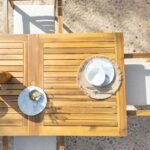 Aspen 8 Seater Wooden Garden Dining Set with Cushions & Grey LED Premium Parasol  - 160cm to 240cm - Image 7