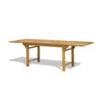 Aspen 4 Seater Wooden Extendable Garden Dining Set with Cushions - Cream LED Premium Parasol - Image 11