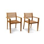 Aspen Wooden Garden Armchair - Set of 2 - Image 3