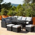 Aston Corner Sofa Cushion Cover Set - Grey/Black - Image 2