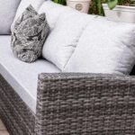 Outlet - Aston 9 Seater Rattan Corner Sofa Set With Glass Table Top - Grey - Image 4