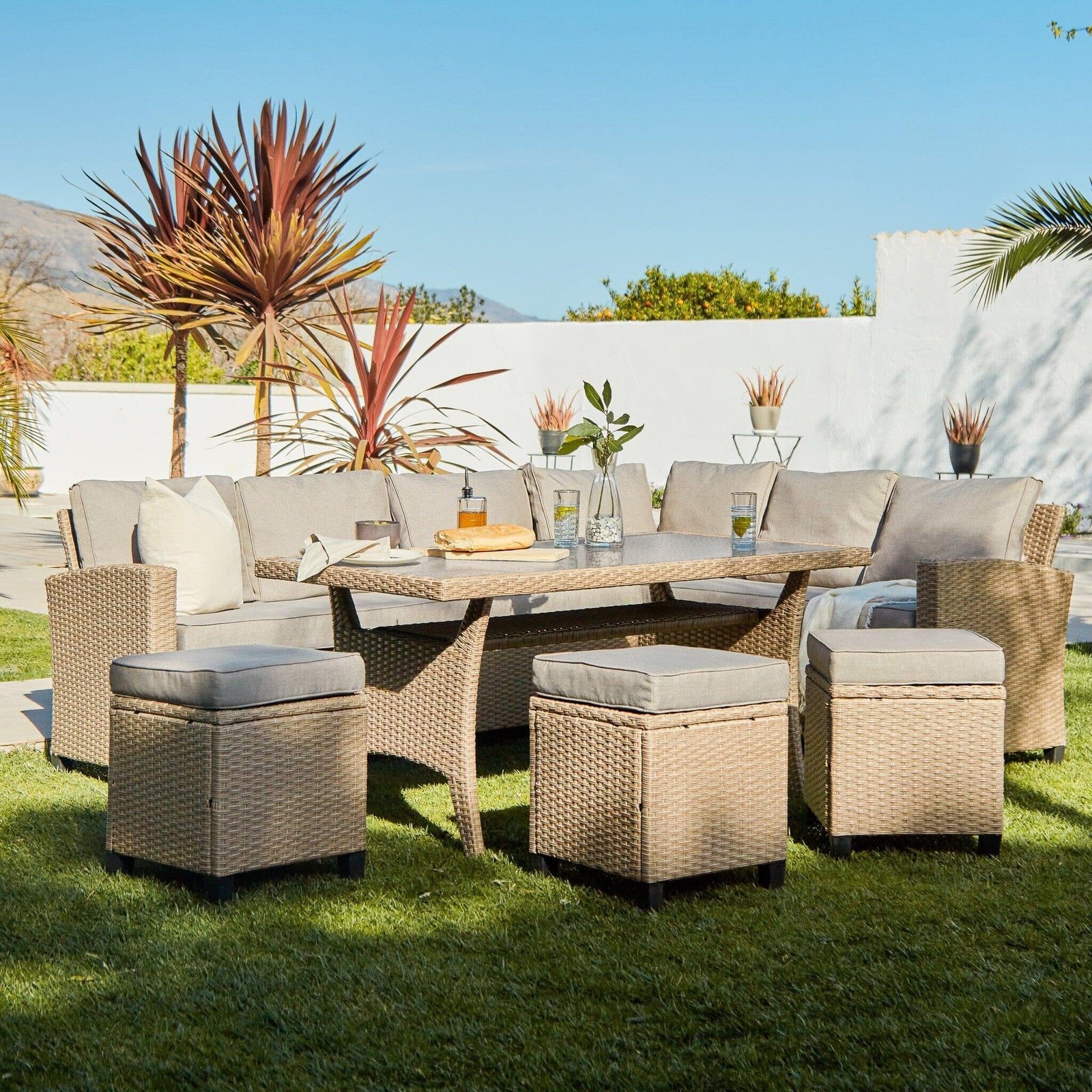 aston-rattan-corner-sofa-set-9-seater-natural-brown-glass-table-top-laura-james-1_3_11702ed5-1536-4b99-a73b-9def5e9aaafe Outlet - Aston Rattan Corner Sofa Set - 9 Seater - Natural Brown - Glass Table Top