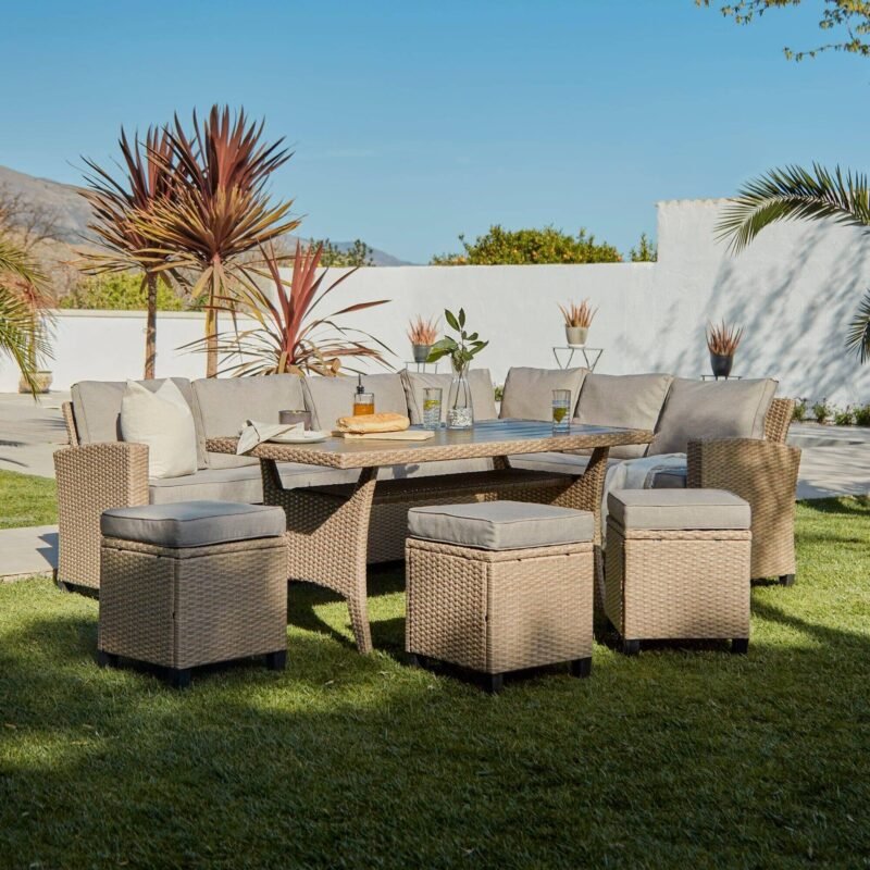 aston rattan corner sofa set 9 seater natural brown polywood table top laura james 1 fe0beb3b 56d0 4151 87b6 2f5230d43b2a Home Retail