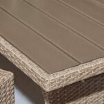 Aston 9 Seater Rattan Corner Sofa Set with Polywood Table Top - Natural Brown - Image 9