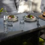 Aston 9 Seater Rattan Corner Sofa Set with Cream Lean Over Parasol - Grey - Image 2