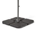 Aston 9 Seater Rattan Corner Sofa Set with Cream LED Premium Cantilever Parasol - Grey - Image 11