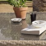 Aston 9 Seater Rattan Corner Sofa Set with Cream LED Premium Parasol with Glass Table Top - Natural Brown - Image 3