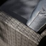 Aston 9 Seater Rattan Garden Corner Sofa Set with Grey Lean Over Parasol - Polywood Top - Grey - Image 7