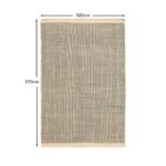Atcham Black/Natural Pebble Wool with Cotton Rug - 120 x 170cm - Image 6