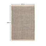 Atcham Black/Natural Pebble Wool with Cotton Rug - 200 x 290cm - Image 8
