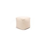 Outlet - Atcham Clay/Natural Wool & Cotton Ottoman Stool - 45cm X 45cm - Image 8