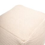 Outlet - Atcham Clay/Natural Wool & Cotton Ottoman Stool - 45cm X 45cm - Image 10