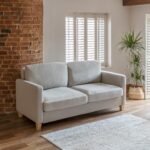 Ava 2 Seater Sofa - Sand with Pale Oak Legs
